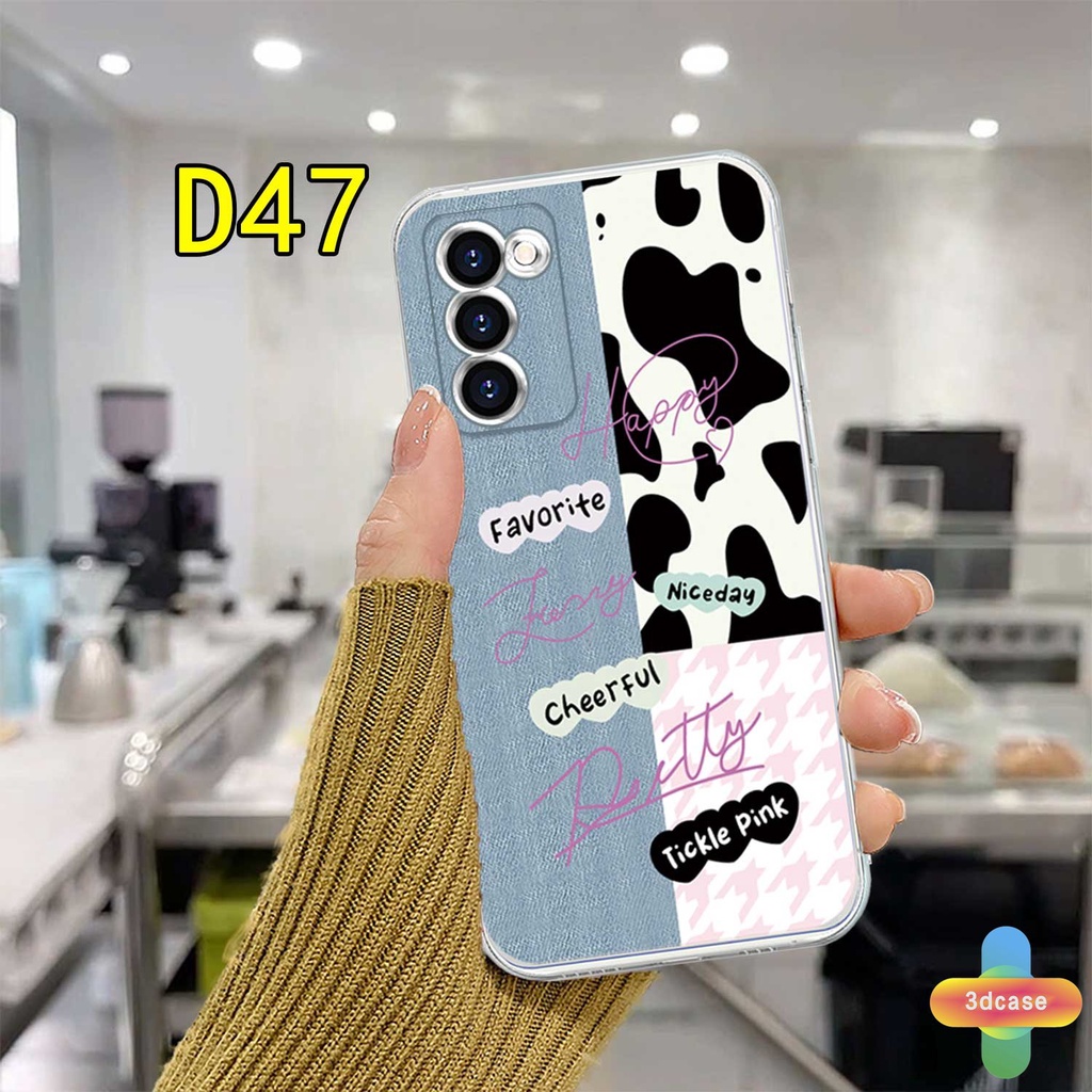 Cover Untuk Samsung A32 A13 A52 A12 A03 A51 A03S A23 A10S A50 A20S J7 Prime A02S A20 A50S A10 A30S A52S A30 M12 M01S A125 A13 Life F12 M10S M40S A515F A207F Couple Denim Patch Happy Leopard Print Wavy Edge Soft TPU Case