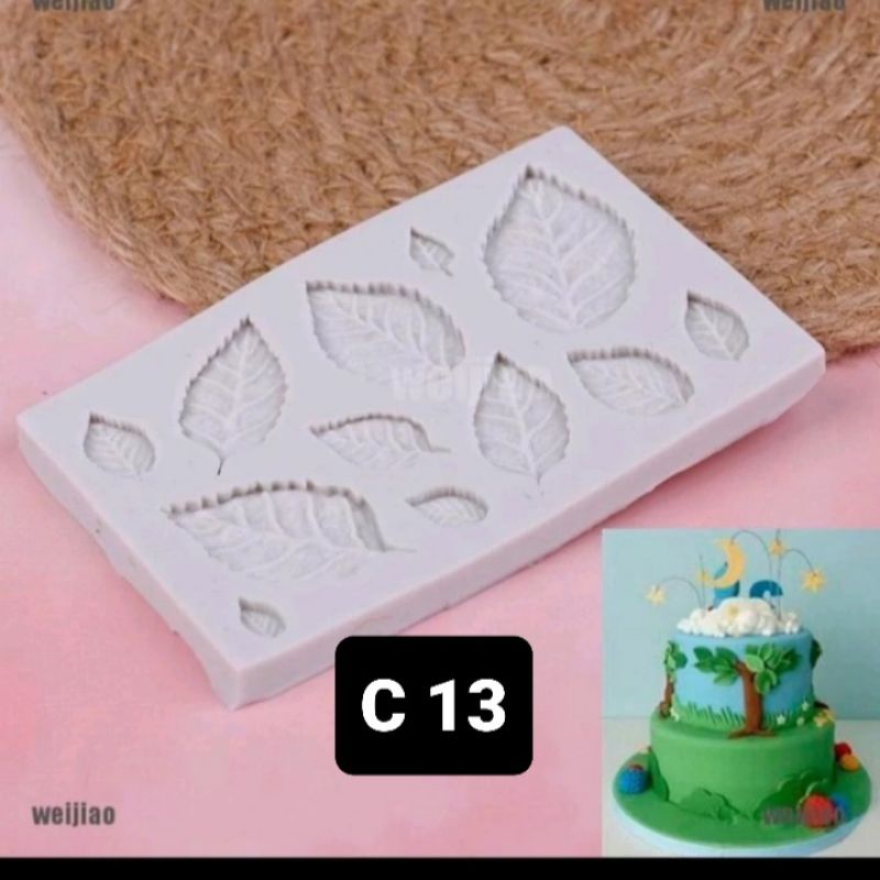 Cetakan Fondant  Bentuk daun,Fondant Embosser Daun hiasan kue daun