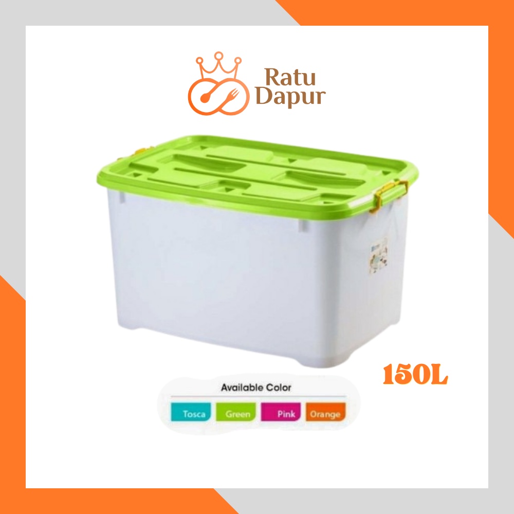 Container Box BESAR Jumbo 150 Liter [2 JAM SAMPAI] Type EZY 150L Multifungsi - Warna Random PENGIRIMAN Khusus Instan