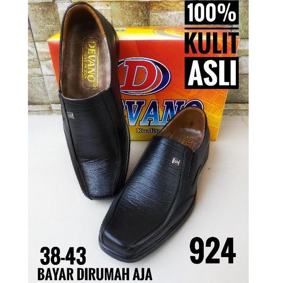 Stok Terbaru SEPATU KULIT ASLI / SEPATU DEVANO / SEPATU PANTOFEL KULIT ASLI / SEPATU PANTOFEL PRIA K