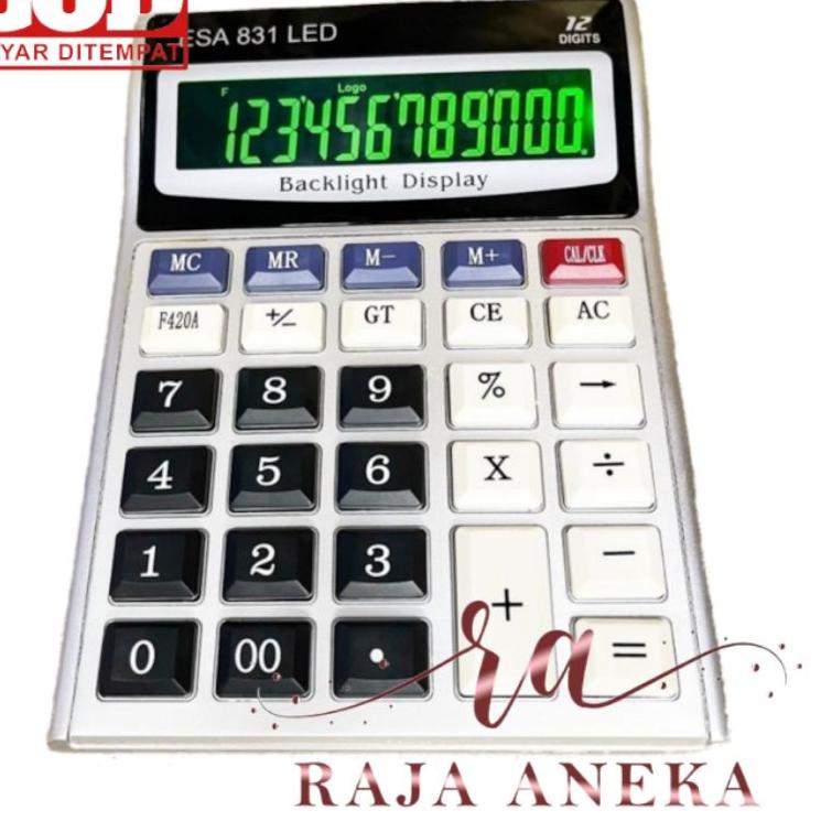 

KALKULATOR ESA 831 LED HIJAU BATERAI A3 CAULATOR 12 DIGIT ANGKA HIJAU Kalkulator layar d led menyala Dan Jam aktif ESA 831 Led caulator kalkulator led ~