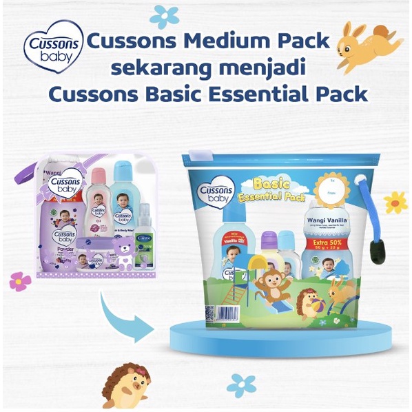 Cussons Baby BASIC ESSENTIAL Pack MEDIUM Gift Bag Set Hadiah isi 6