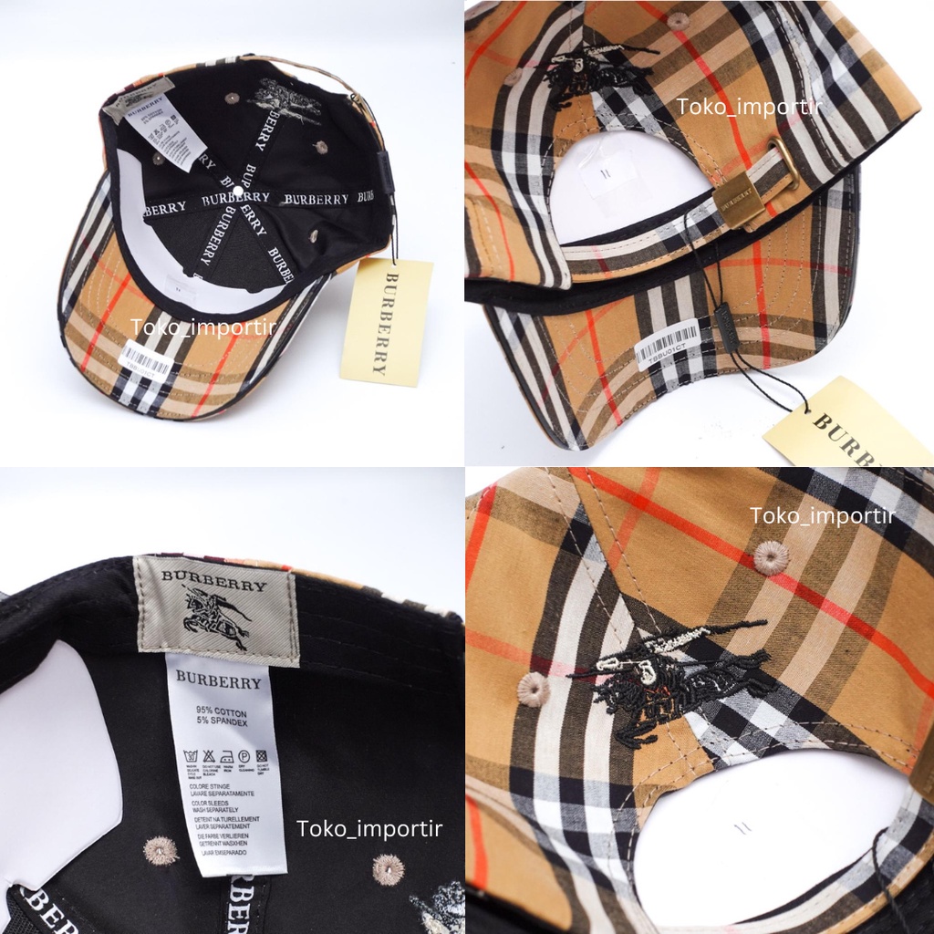 Topi Burberry Baseball Pria Import Mirror Original Premium High Quality