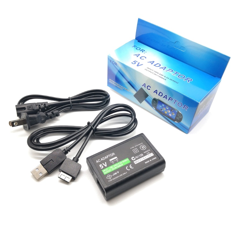 Zzz Home Charger Power Supply AC-Adapter USB Data Charging Cable Kabel Untuk PSVita1000