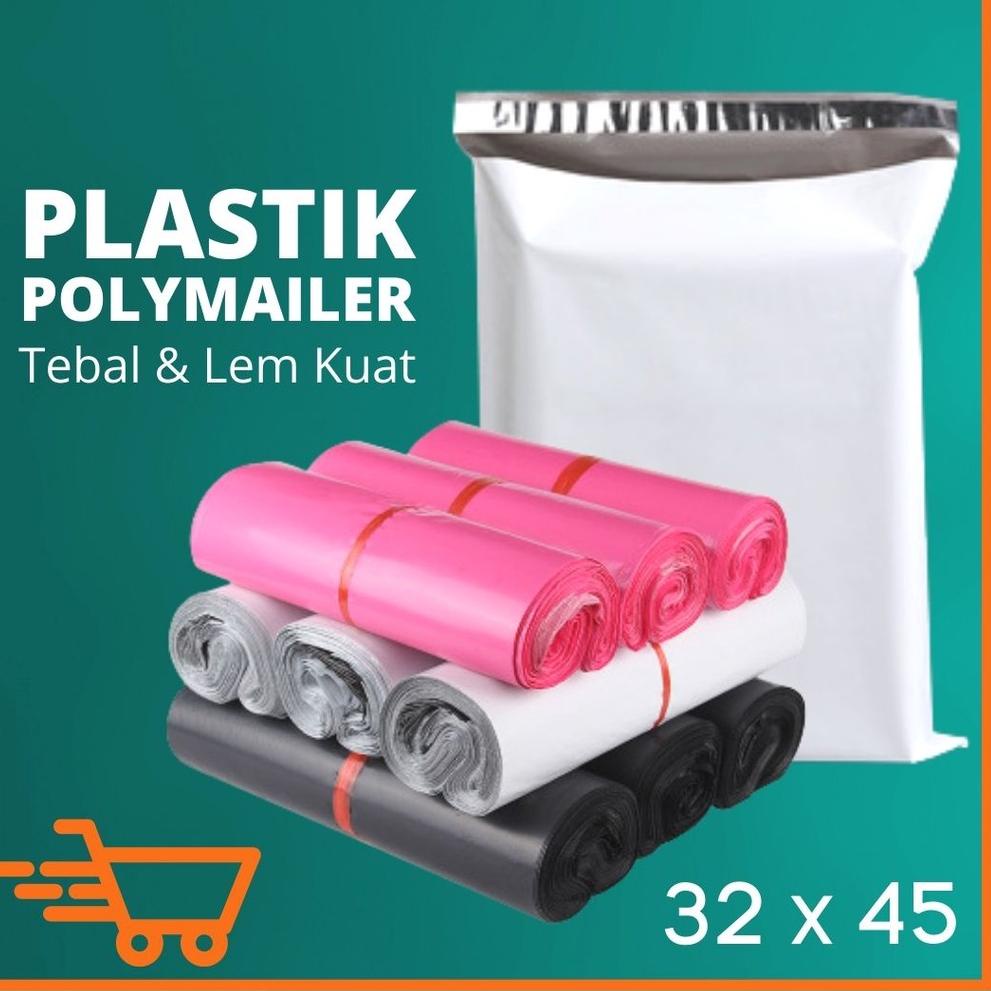 

R90 ISI 100 lembar 32x45 PLASTIK ONLINE SHOP + LEM / POLYMAILER TEBAL (GROSIR) TREND ⍗