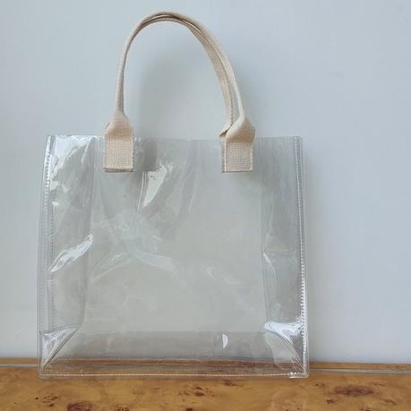 

TERBARU Tas Mika Transparant, Totebag Mika | Tas Handle Katun | 28x10x25 | Mika Tebal 45G''