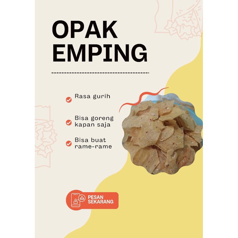 

Opak Mping 250 GR / Opak mentah / Opak singkong / Opak Rasa / Makanan Ringan / Camilan sehat