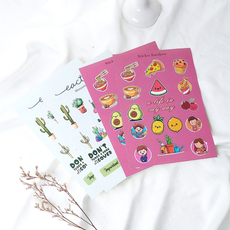 

Sticker Custom Tinggal Tempel / Mini Sticker Tumblr / Notebook Custom / Bullet Journal / Sticker Journaling Lucu Aesthetic