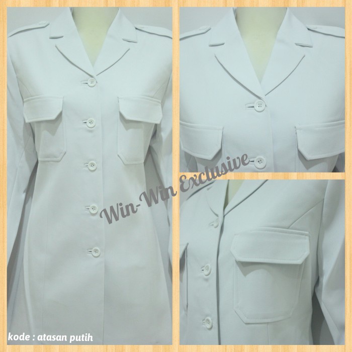 Seragam PNS Putih Wanita Kemeja PNS Putih
