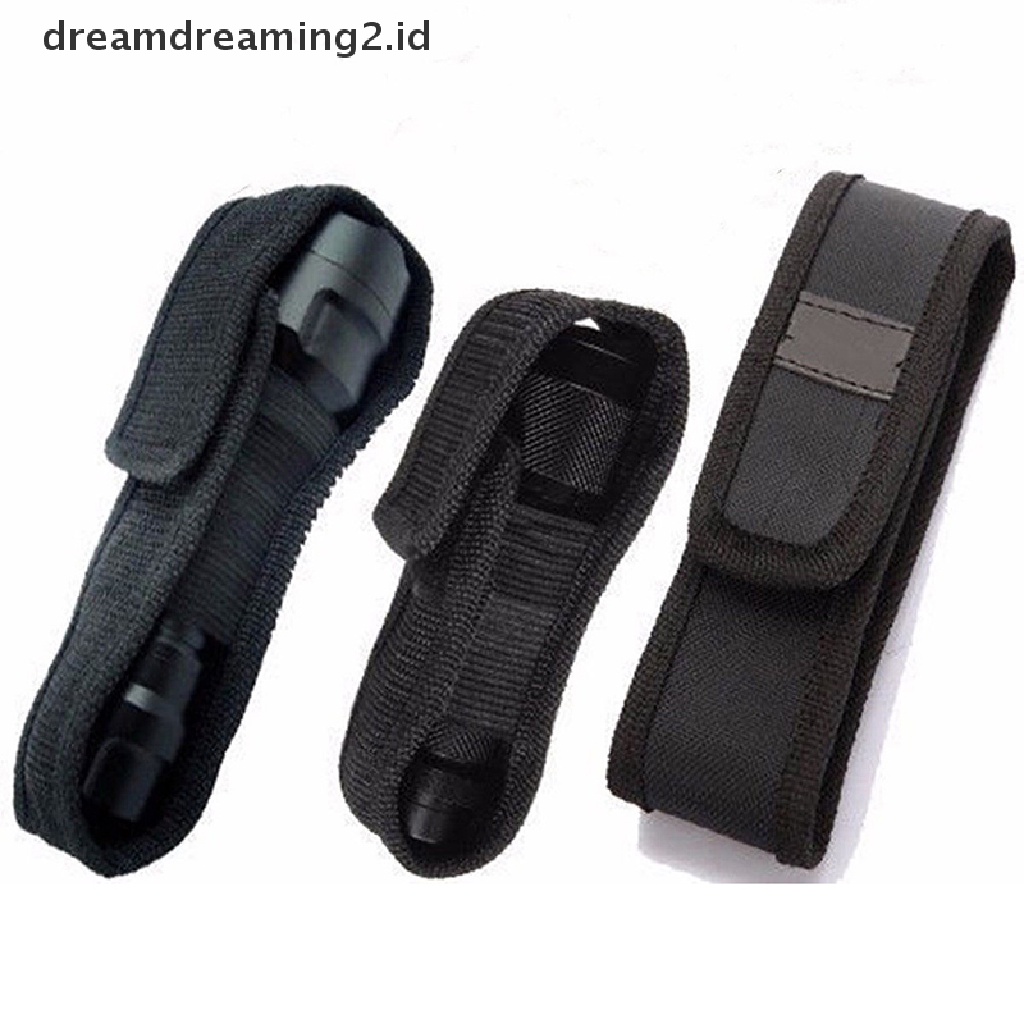 (dream) Senter LED Lampu Obor Light Holster Holder Carry Case Belt Pouch Nylon.