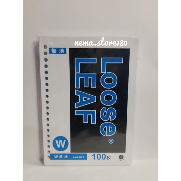 

KERTAS LOOSE LEAF A5 100 LEMBAR POLOS ISI BINDER NOTE A5 MERK TOYO