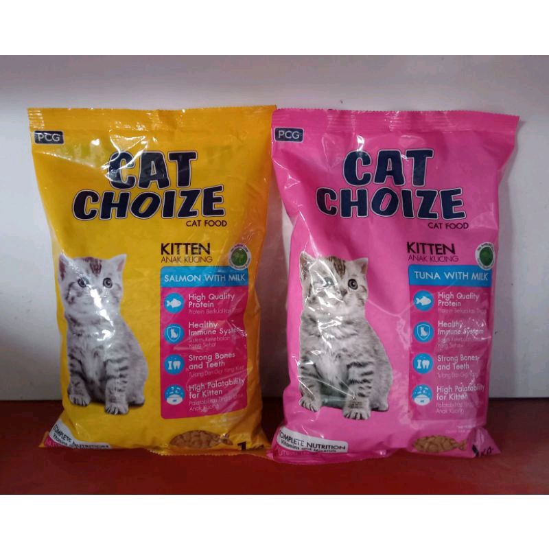 Cat Choize Kitten Tuna &amp; Salmon  1kg Freshpack | makanan kucing anakan cat dryfood promo