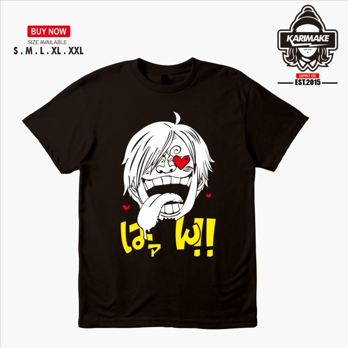 Kaos Baju Anime One Piece Sanji Mesum Kaos Anime - Karimake