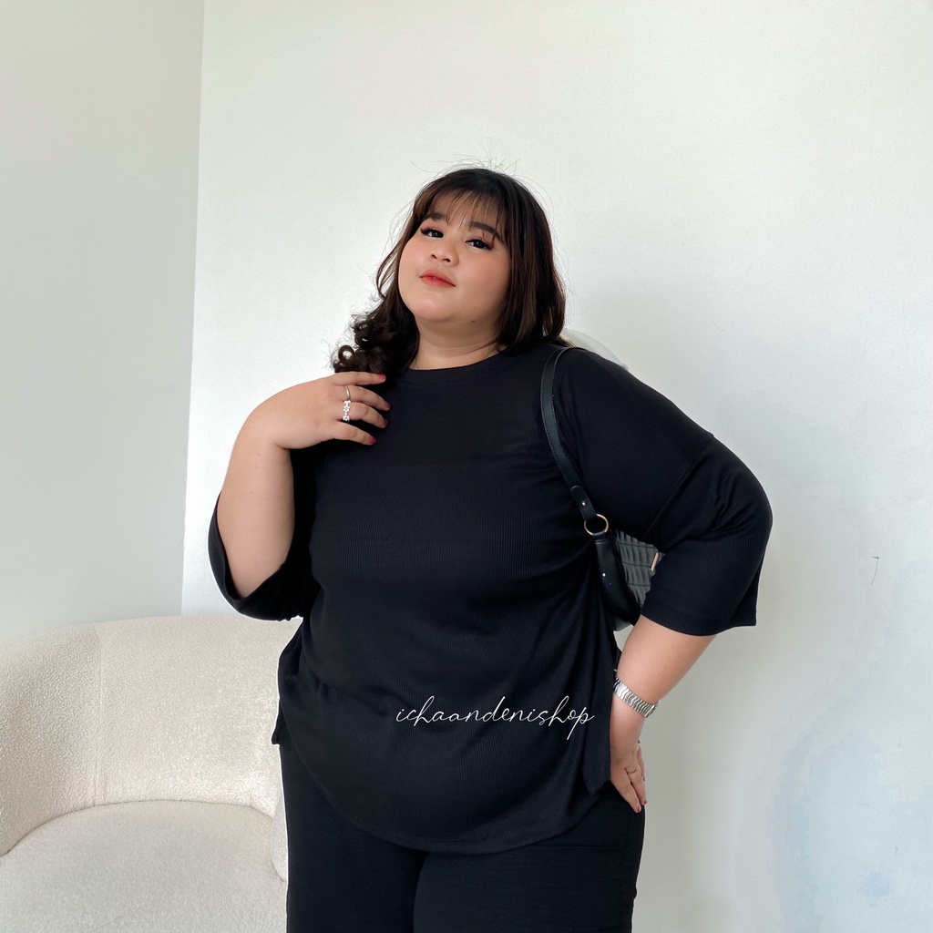 ICH - JESLYN TOP OVERSIZE RIB JUMBO ATASAN BIG SIZE LD 140cm