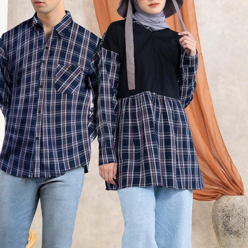 ❃ DGM Fashion Kemeja Flanel Couple kemeja couple baju couple pasangan couple flanel ➮