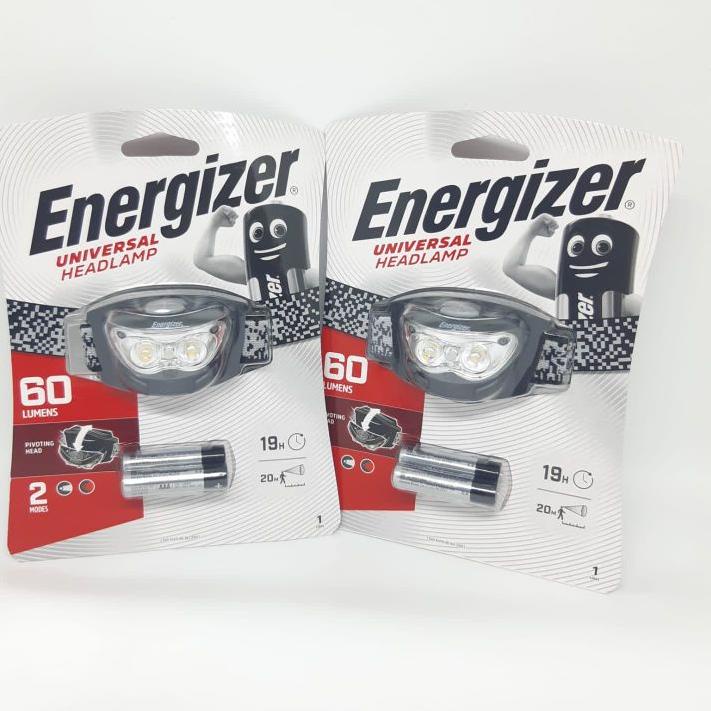 ♢ Headlamp headlight Senter kepala ENERGIZER 60 lumen 3 LED ►