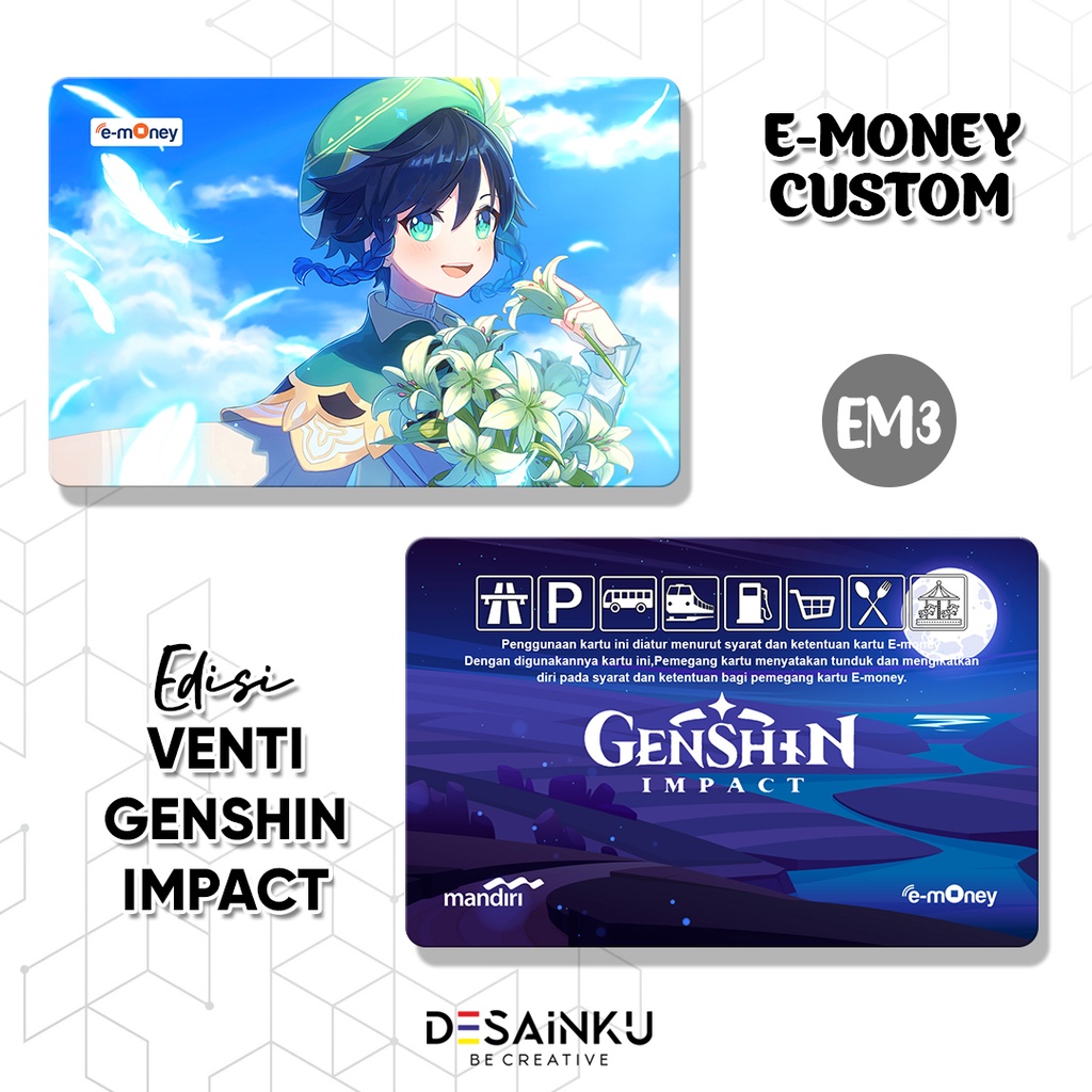 Emoney / Tap Cash / Brizzi / Flazz / Genshin Impact edisi VENTI