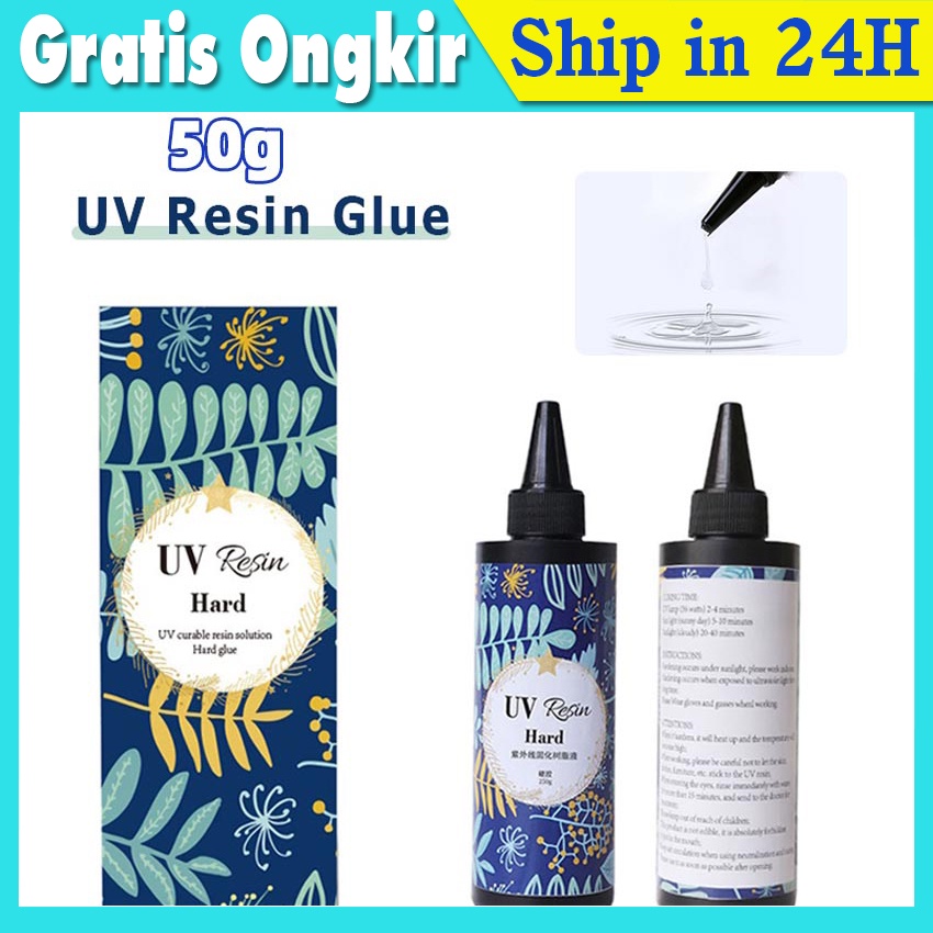 

Resin UV Bening/DIY Resin Clear/UV Resin Hard/Resin Ultraviolet Untuk Craft DIY - 50g