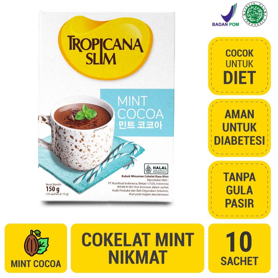 

✓ Tropicana Slim Mint Cocoa 10 Sachet - Minuman Cokelat Mint Nikmat Tanpa Gula Pasir