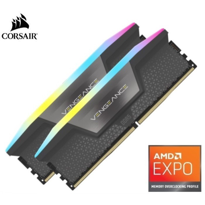 CORSAIR VENGEANCE RGB DDR5 32GB (2X16GB) CMH32GX5M2B6000Z30K AMD EXPO