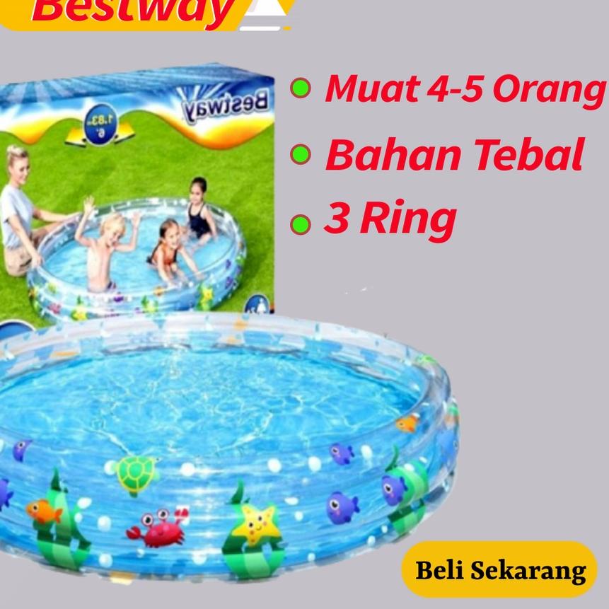 New ⚡️KOLAM BAK RENANG KARET KELUARGA ANAKSPA BABY BAYI MANDI BERMAIN UKURAN JUMBO BESAR BALON TEBAL