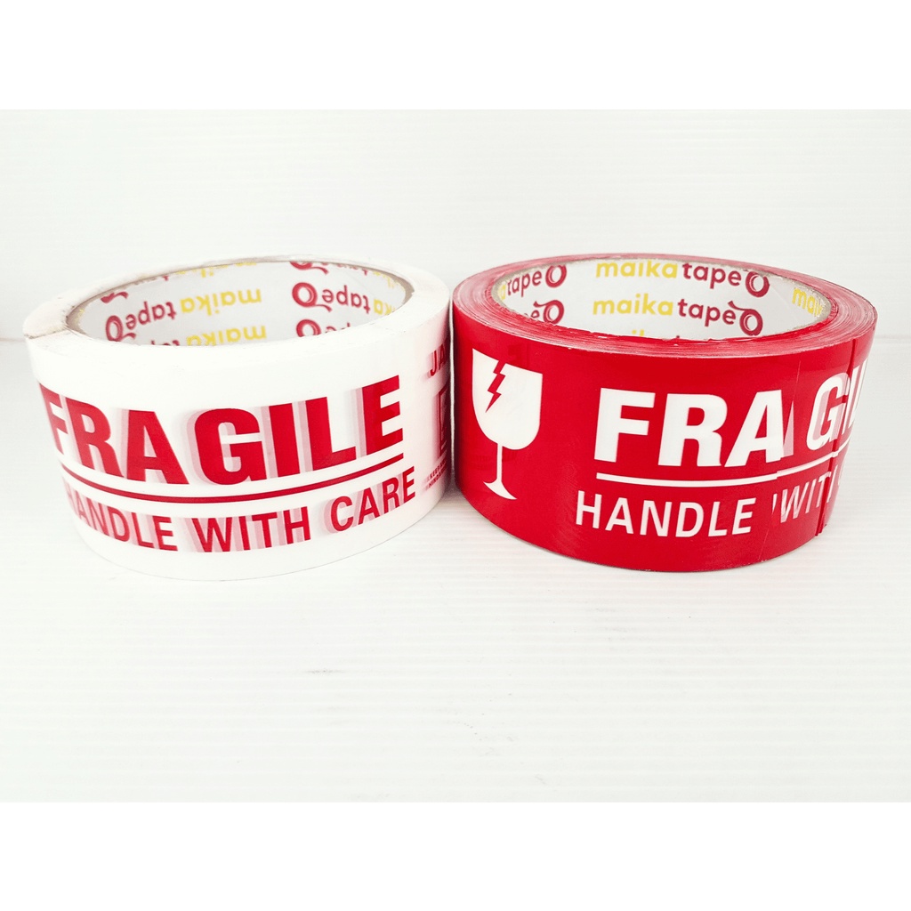 

Lakban/Solasi OPP MAIKA FRAGILE Merah/Putih 2X50m (0282017)