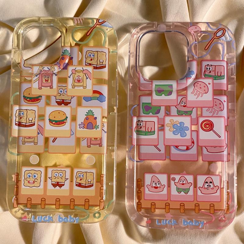 IPHONE Casing Ponsel Transparan Lucu Kompatibel Untuk Iphone14 13 11 12 Pro XS Max X XR 7 8 Plus Soft Casing TPU Silikon Shockproof Cover