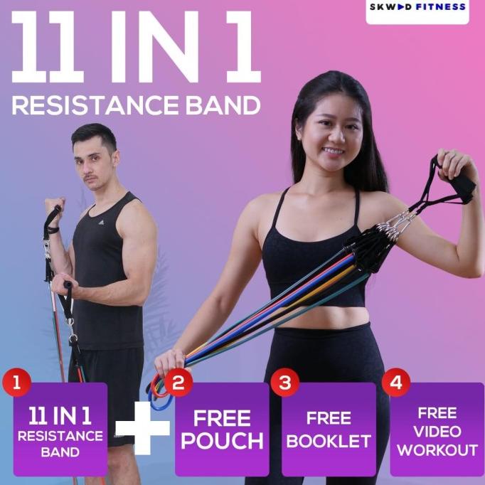 11 IN 1 Resistance band / Resistance band tubes / Resistance band