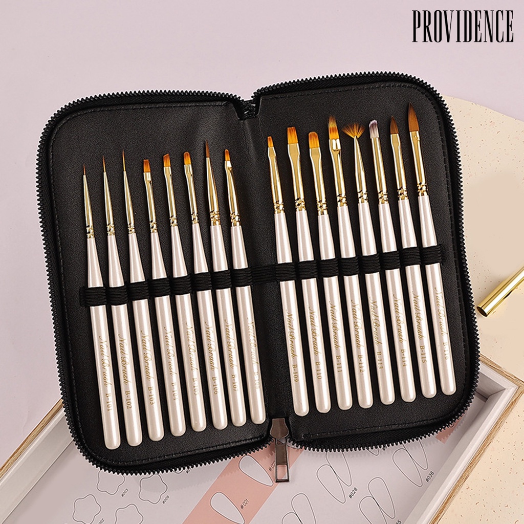 Providence Nail Art Pen Fleksibel Nib Non-shedding Nilon Wol Bulu Lembut DIY Dengan Tutup UV Gel Lukisan Menggambar Noda Brush Perlengkapan Kuku