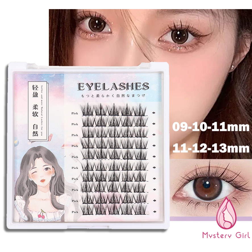 Mysterygirl - Bulu Mata Palsu Natural Devil Eyelash Extension Single Bulumata Eyelash Tanam Korea Perlusin