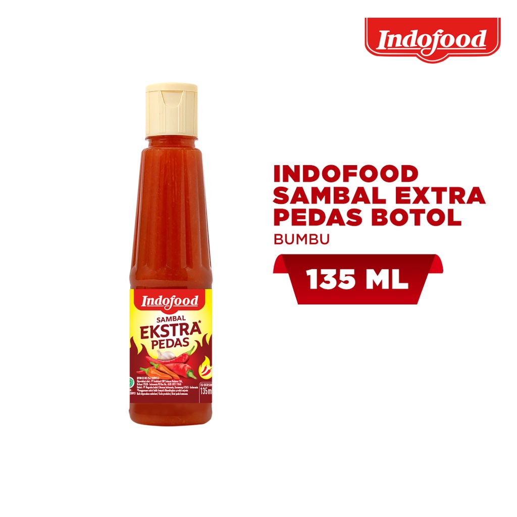 

Sambal Indofood Ekstra Pedas Botol 135 ml