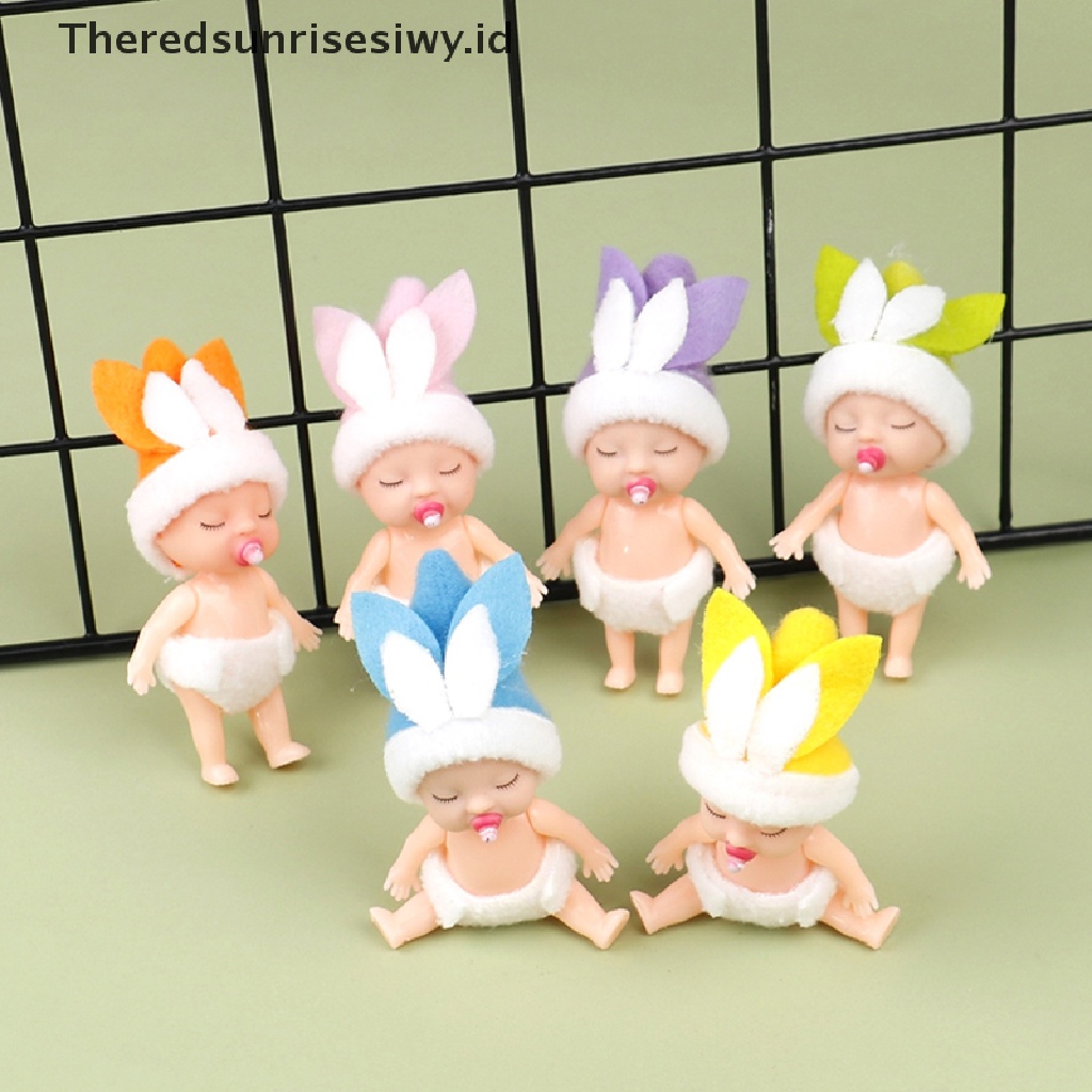 # Baju Lebaran # Boneka Rumah Elf Boneka Paskah Dot Bunny Baby Elf Doll Mainan Boneka Kaki Lengan Bergerak~