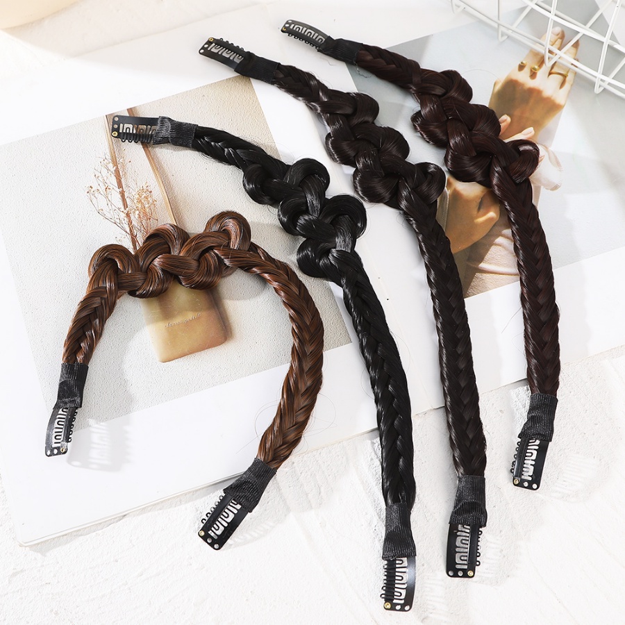 Fashion Wig Kepang Elastis Rambut Band Adjustable Wig Twist Headband Woman Aksesoris Rambut