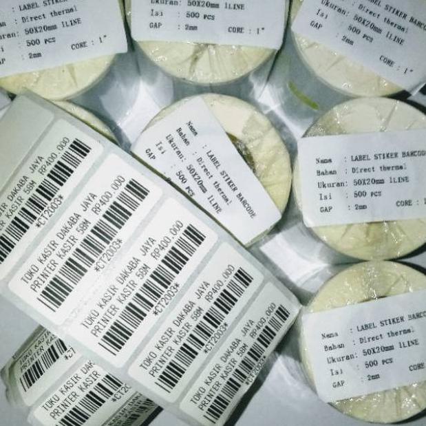 

Q33 Thermal Label Barcode lebar 50 x tinggi 20 mm RECOMENDED ㅉ