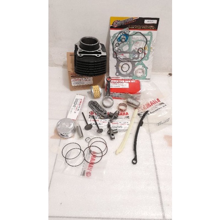 Blok seher komplit 45P yamaha Byson terdiri dari Stang seher, klep set  Platuk klep, lidah tensioner