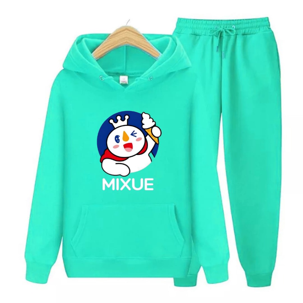 Hzl_outfit Setelan Sweater Hoodie Anak Laki-Laki Mixue/ Setelan Sweater Hoodie Anak Perempuan Mixue S,M,XL