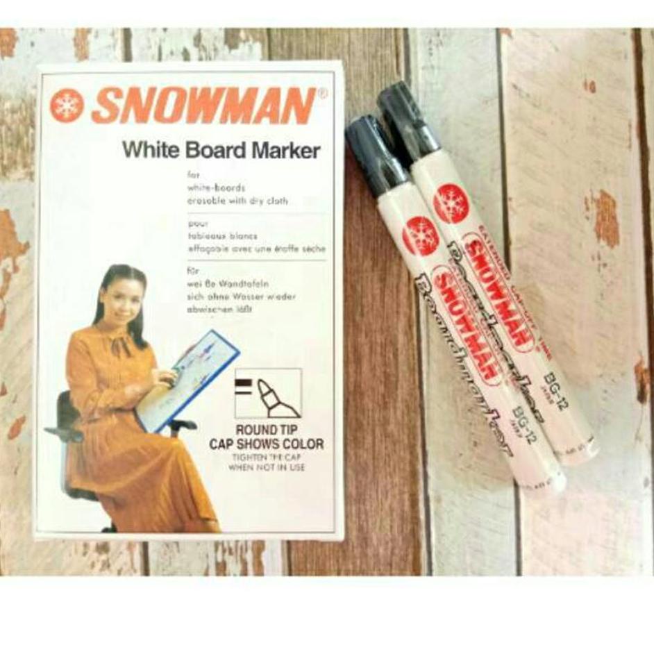 

Grosir Gembira [D] Spidol Whiteboard Snowman HITAM (12 pcs)