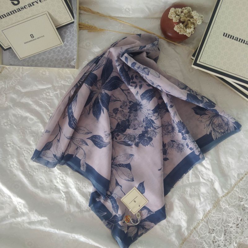 TMG - NEW MOTIF PART 1 | GREY MOCCA | ORI READY | UMAMA SCARVES | PREMIUM VOAL DENGAN BOX