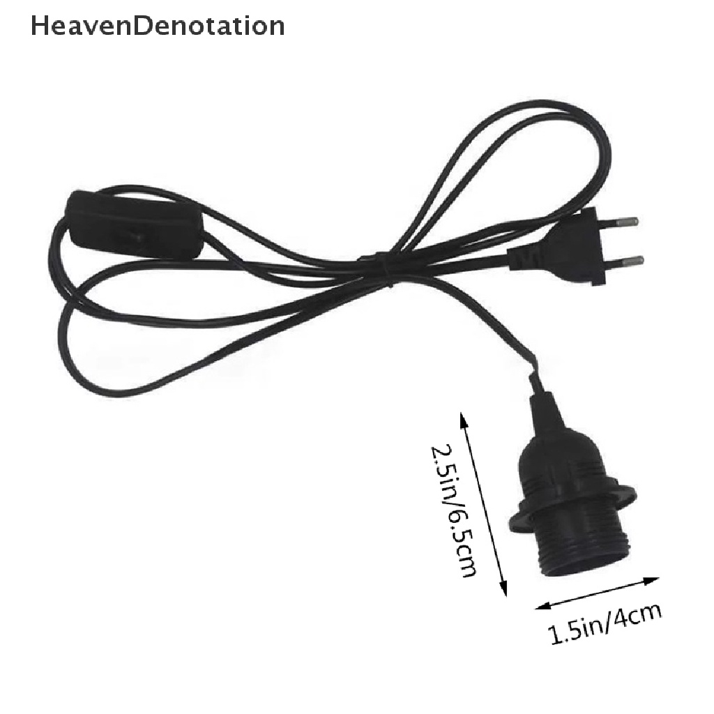 [HeavenDenotation] Holder Base Lampu Kabel Listrik Kabel E27 EU Gantung Pendant LED Light Lamp Socket HDV