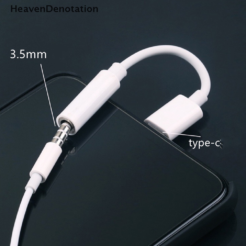 [HeavenDenotation] Tipe C 3.5 Jack Earphone USB C Ke 3.5mm AUX Headphone Adapter Kabel Audio HDV