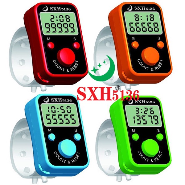 Tasbih Digital Mini Tanggal dan JAM / Digital Finger Counter 3 tombol