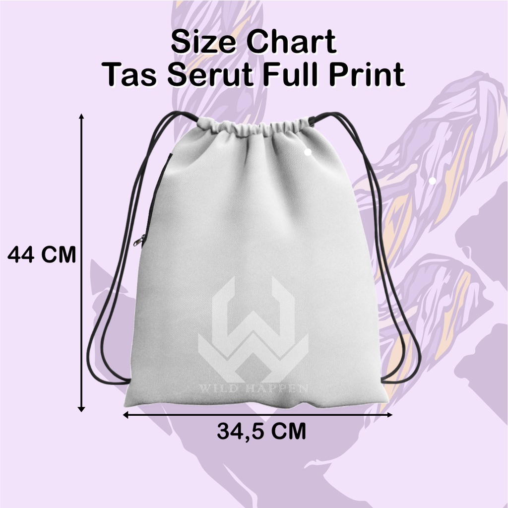 Tas Serut / String Bag Full Print Lakers