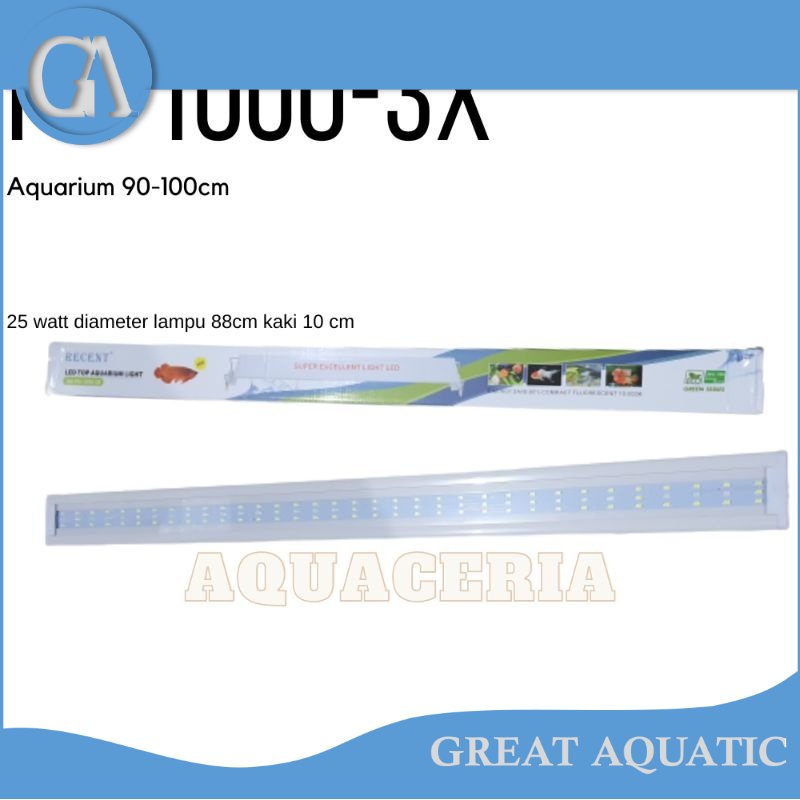 Lampu LED aquarium RECENT PA 1000 3 X MODE 1 meter 100 cm