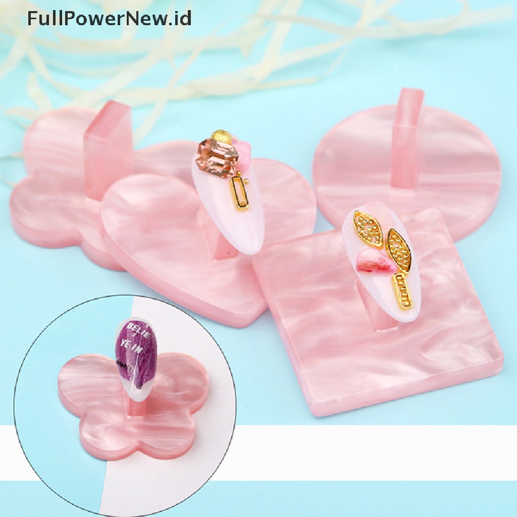 Power 1PC Dudukan Kuku Latihan Latihan Display Stand Desain Butterfly Heart Nails Too ID