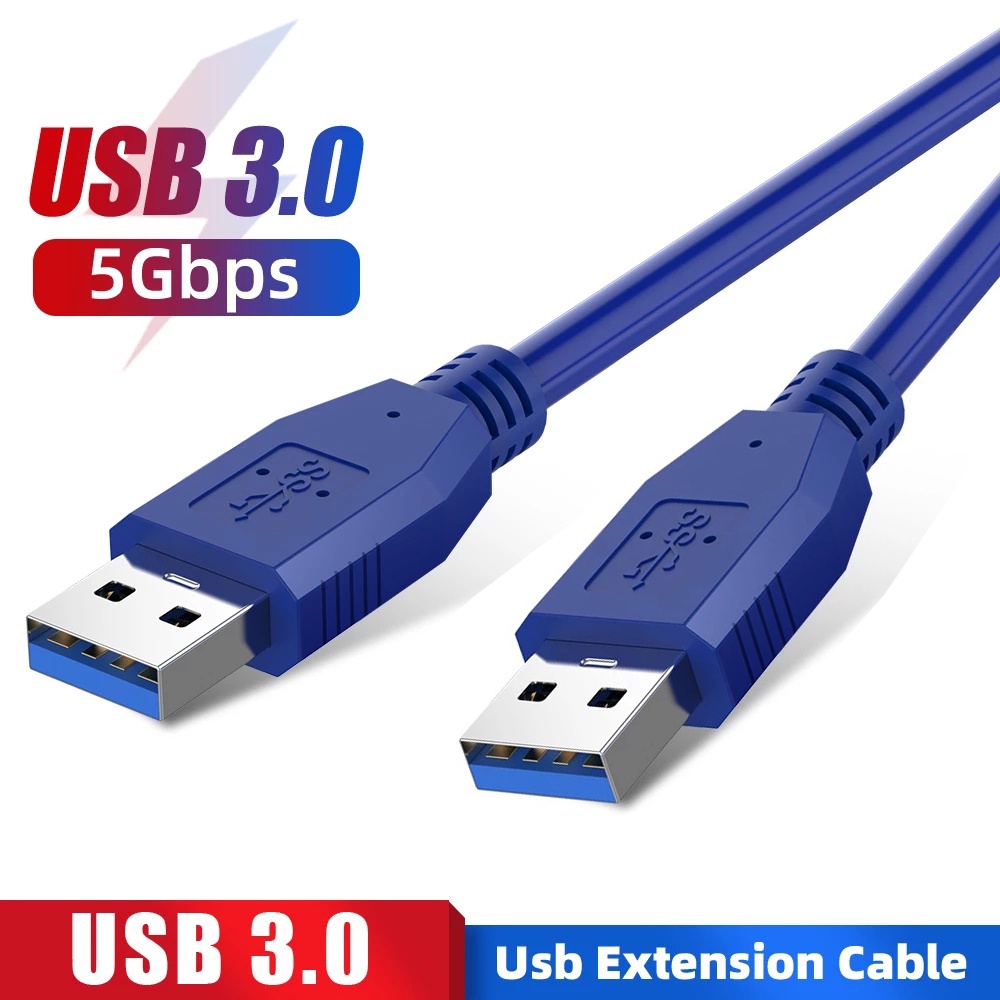 Radiator Transmission Dual Type A Male to Type A Male Adapter Extension Cable USB 3.0 Male to 0.6 / 1 / 5m Type / Data Super Speed 5Gbps Data Sync Cable