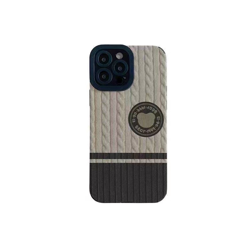 【Lamb Skin】Leather Soft Case IP IPhone 7 8 14 Plus 7+ 8+ X XR SE 2020 XS Max 11 12 13 14 Pro Max Phone Case Cute Grey and Black Sweater Bear