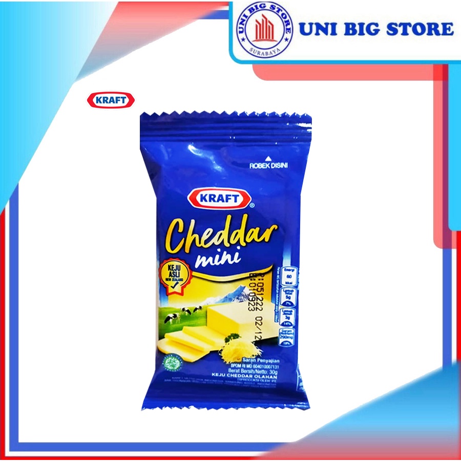 

Kraft Cheddar Mini 30 gr Cheese Cheddar Balok Blok Kotak