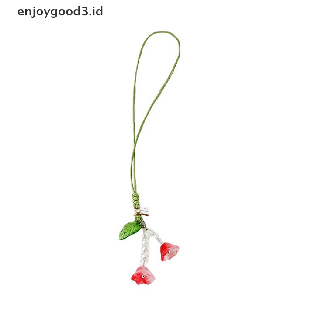 【 Rready Stock 】 Handmade Flowers Strap Lanyards Phone Case Keychain Car Key Chains Headset Cover （ ID ）