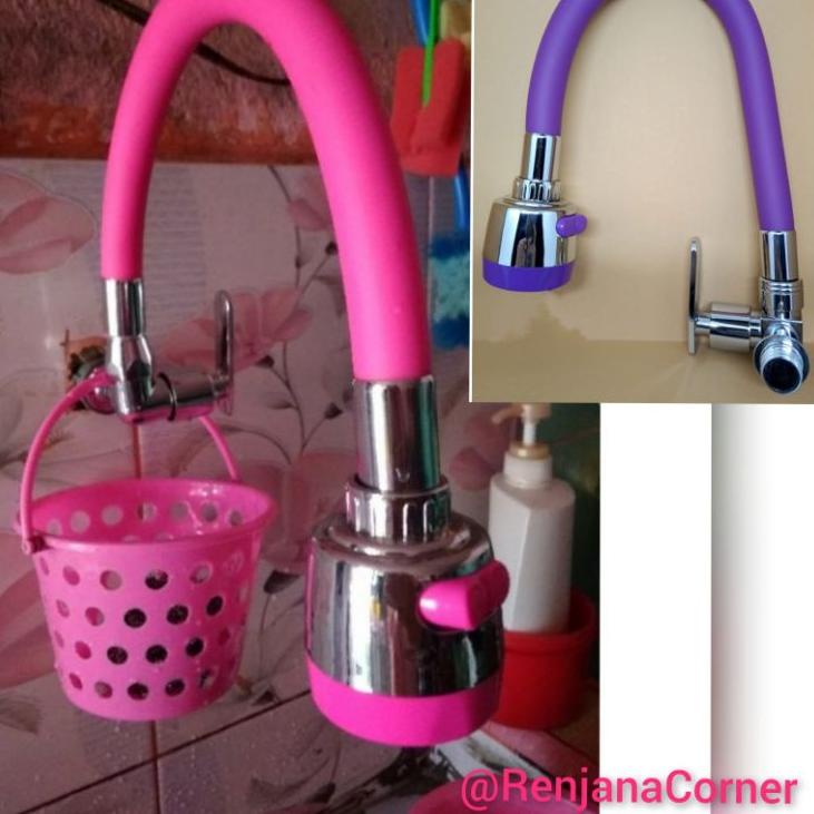 Super Laris Manis Kran Warna Leher Angsa Fleksibel 2 Mode / Pink Ungu Hijau Biru Kuning Merah Abu Hi