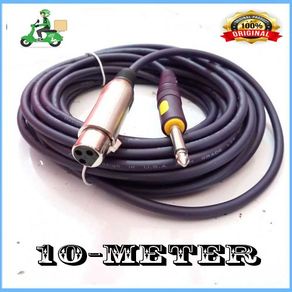 KABEL MICROPHONE 10 METER PEWIE HIGH GRADE LOW NOISE FREEE MIC PRO 9 ORI MANTAP